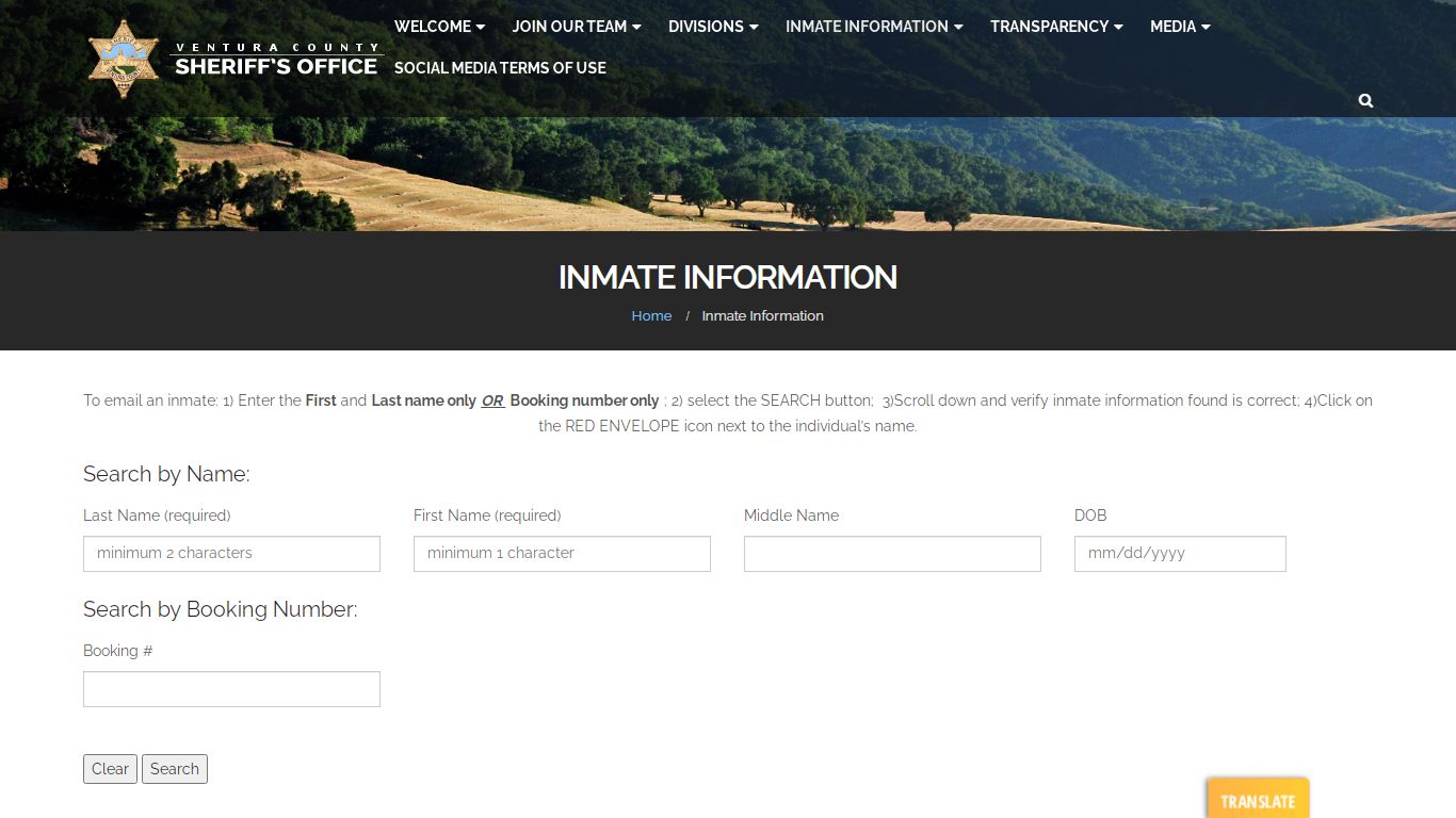 Inmate Information - Ventura County Sheriff's Office